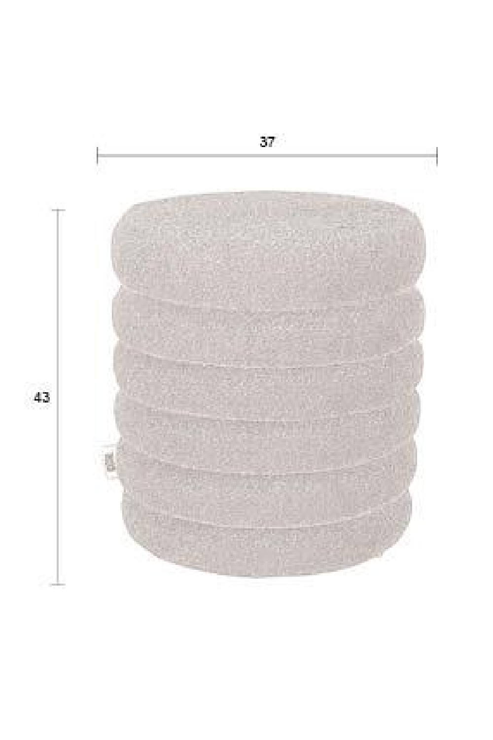 Buy farmhouse furniture Modern Mediterranean Italian Off White Beige Boucle Upholstered Stool Ottoman - Modern Cottage Farmhouse Furniture