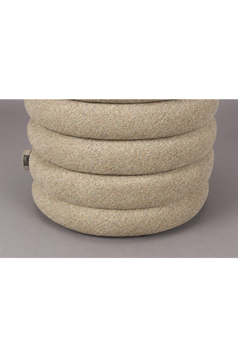 Buy farmhouse furniture Modern Mediterranean Italian Off White Beige Boucle Upholstered Stool Ottoman - Modern Cottage Farmhouse Furniture