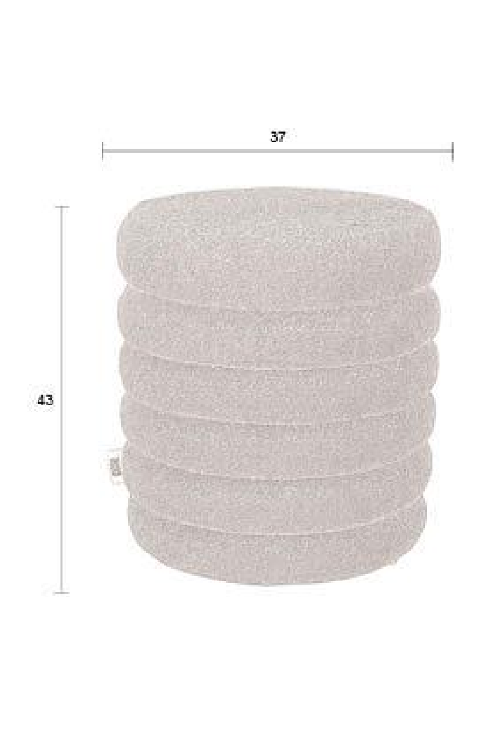 Buy farmhouse furniture Modern Mediterranean Italian Off White Beige Boucle Upholstered Stool Ottoman - Modern Cottage Farmhouse Furniture