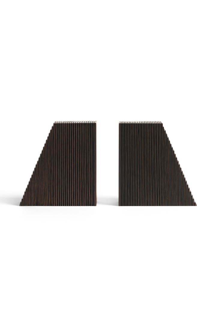Buy farmhouse furniture Varnished Italian Modern Mahogany Book Ends (2) - Modern Cottage Farmhouse Furniture