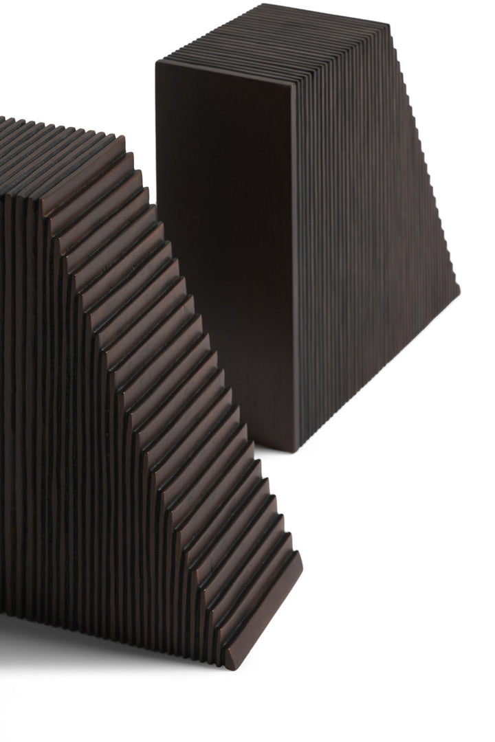 Buy farmhouse furniture Varnished Italian Modern Mahogany Book Ends (2) - Modern Cottage Farmhouse Furniture