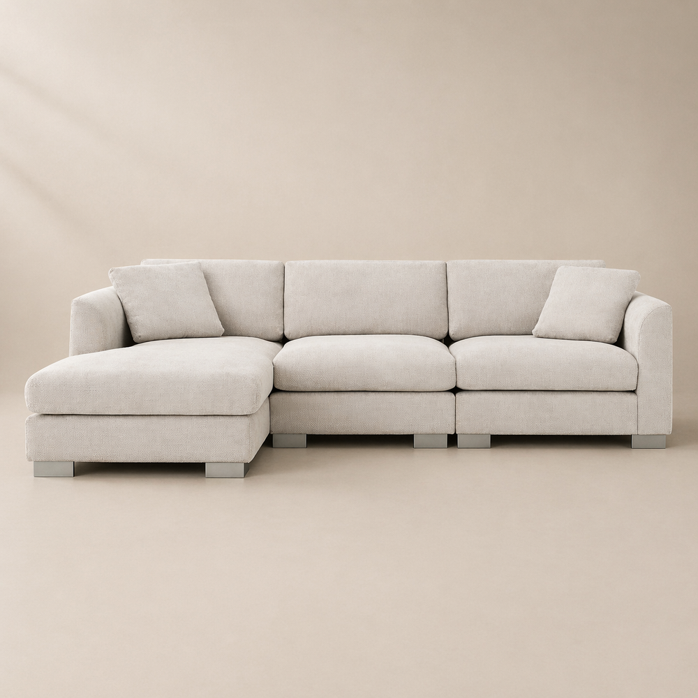 Buy farmhouse furniture Maison Blanc Sofa | Ivory Large Modern Farmhouse Sofa Couch - Modern Cottage Farmhouse Furniture