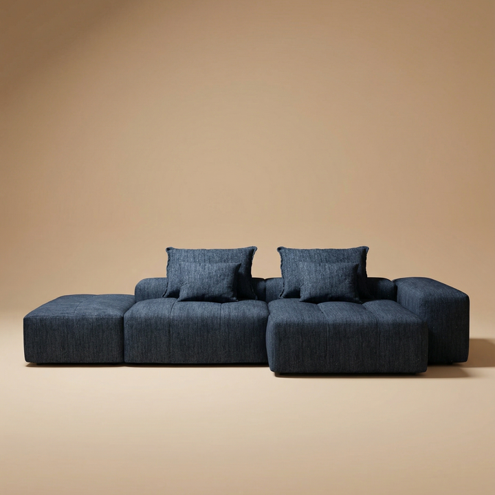 Buy farmhouse furniture The Blue Ridge | Modern Contemporary Farmhouse Oversized Modular Sectional Sofa with Ottoman - Modern Cottage Farmhouse Furniture