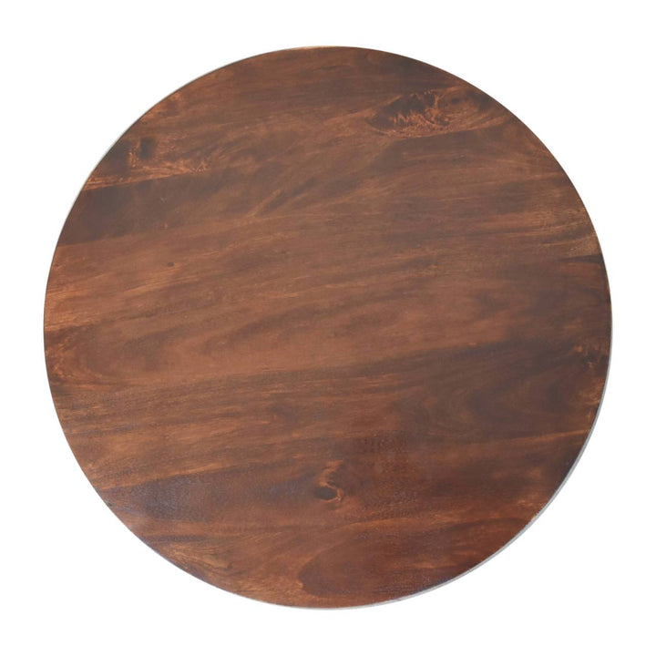 Buy farmhouse furniture Sorrento Luxe Mediterranean Luxury Greek Walnut Central Table with Ball Feet - Modern Cottage Farmhouse Furniture