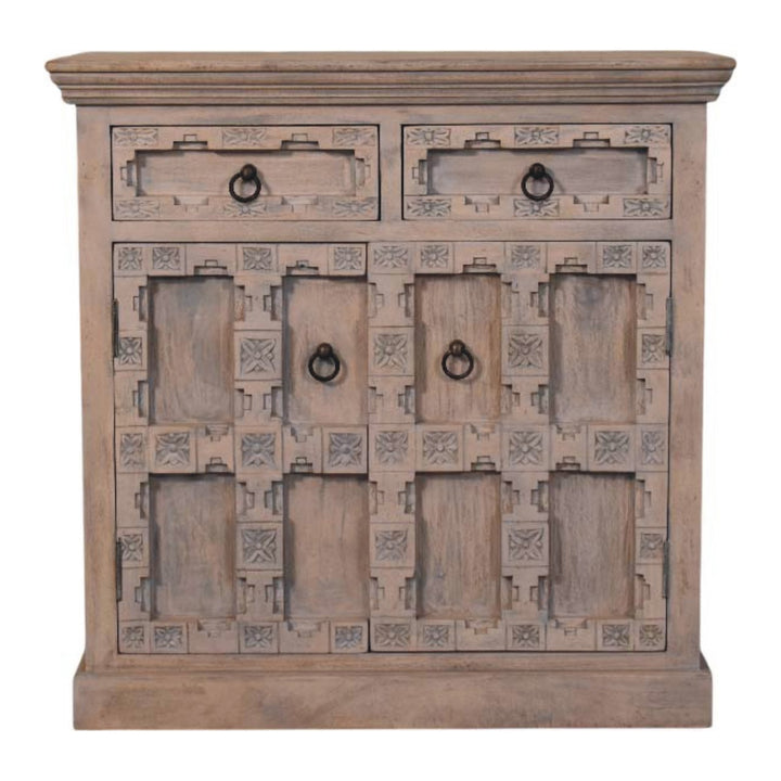 Buy farmhouse furniture Jaipur Mediterranean Greece Ashed Lattice Sideboard - Modern Cottage Farmhouse Furniture