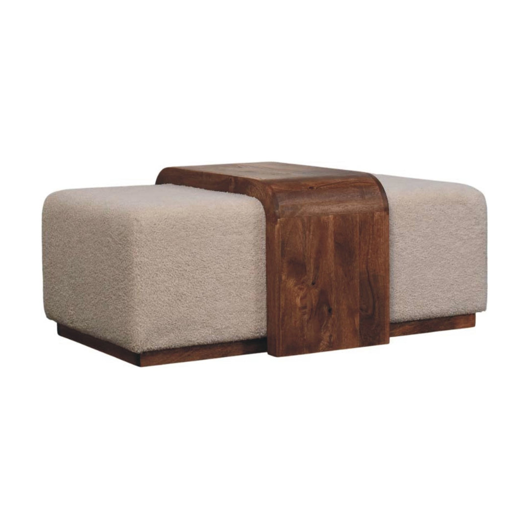 Buy farmhouse furniture Paros Modern Handcrafted Greek Luxury Bench Coffee Table Pair - Modern Cottage Farmhouse Furniture
