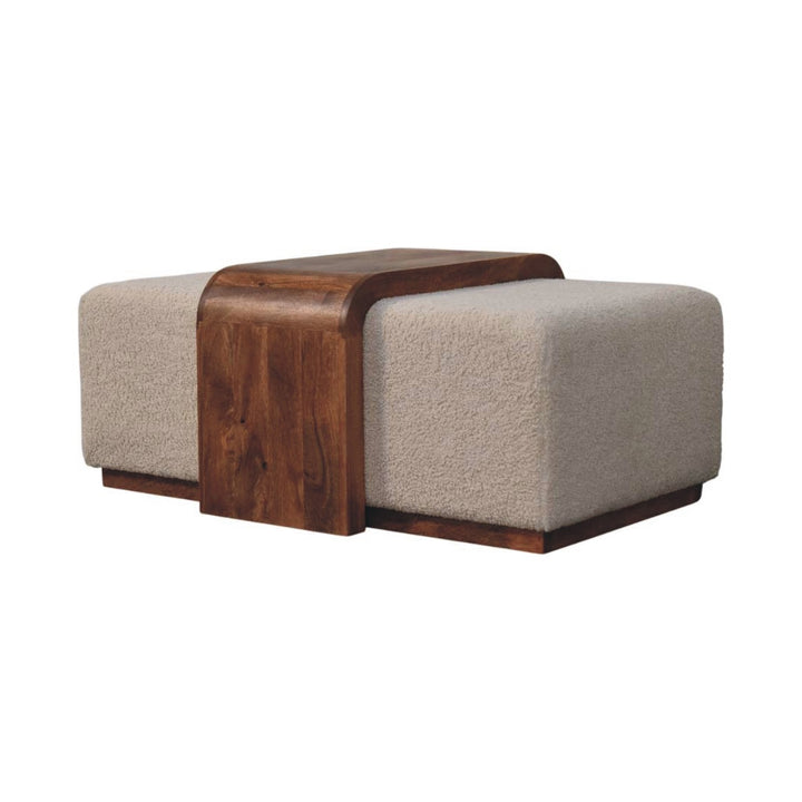 Buy farmhouse furniture Paros Modern Handcrafted Greek Luxury Bench Coffee Table Pair - Modern Cottage Farmhouse Furniture