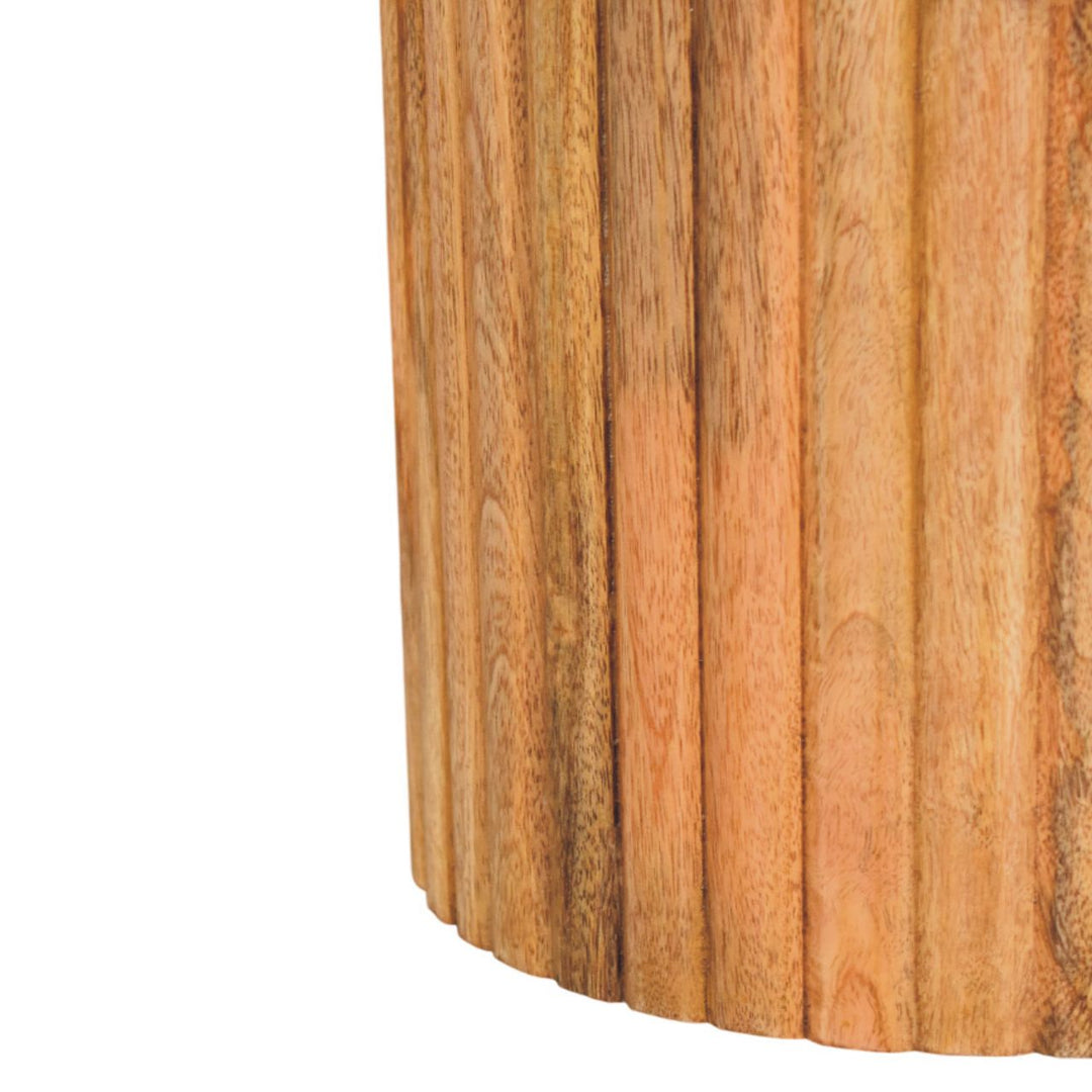 Buy farmhouse furniture Casa Marina Fluted Marble Side Table - Modern Cottage Farmhouse Furniture