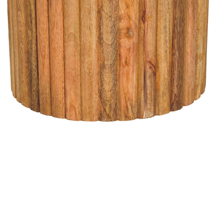 Buy farmhouse furniture Casa Marina Fluted Marble Side Table - Modern Cottage Farmhouse Furniture
