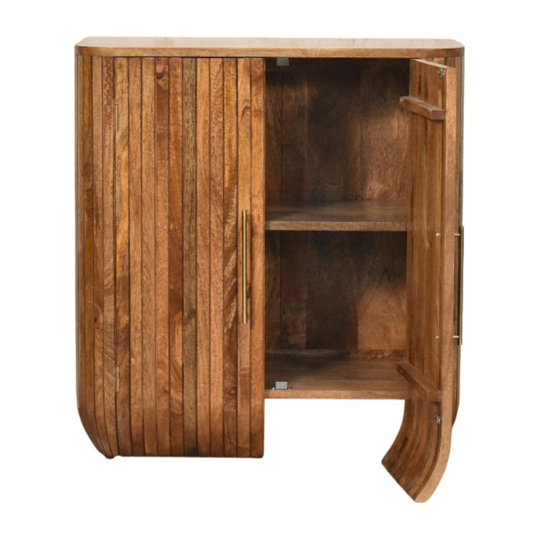 Buy farmhouse furniture Torino Contemporary Fluted Greek Cabinet - Modern Cottage Farmhouse Furniture