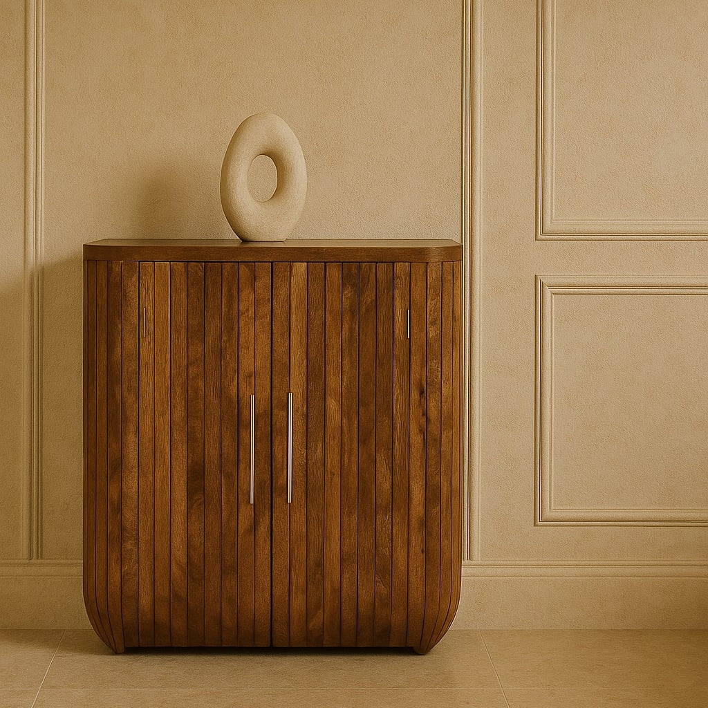Buy farmhouse furniture Torino Contemporary Fluted Greek Cabinet - Modern Cottage Farmhouse Furniture