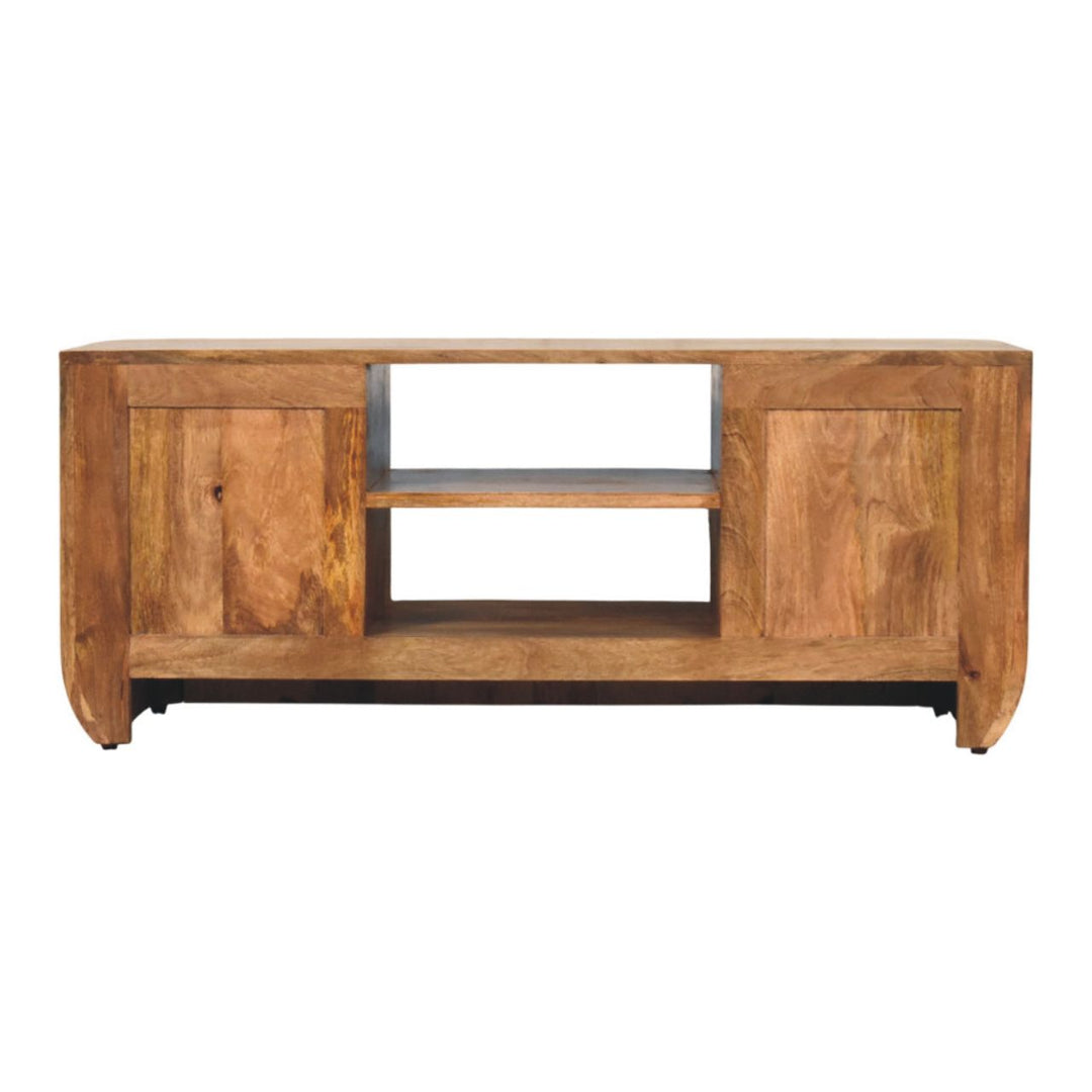 Buy farmhouse furniture Mar Azul Fluted Mediterranean TV Console - Modern Cottage Farmhouse Furniture