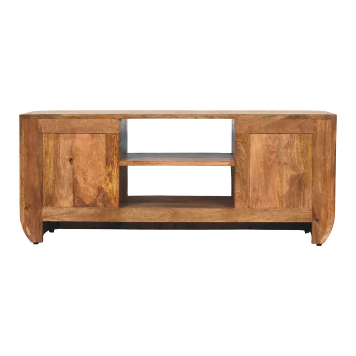 Buy farmhouse furniture Mar Azul Fluted Mediterranean TV Console - Modern Cottage Farmhouse Furniture