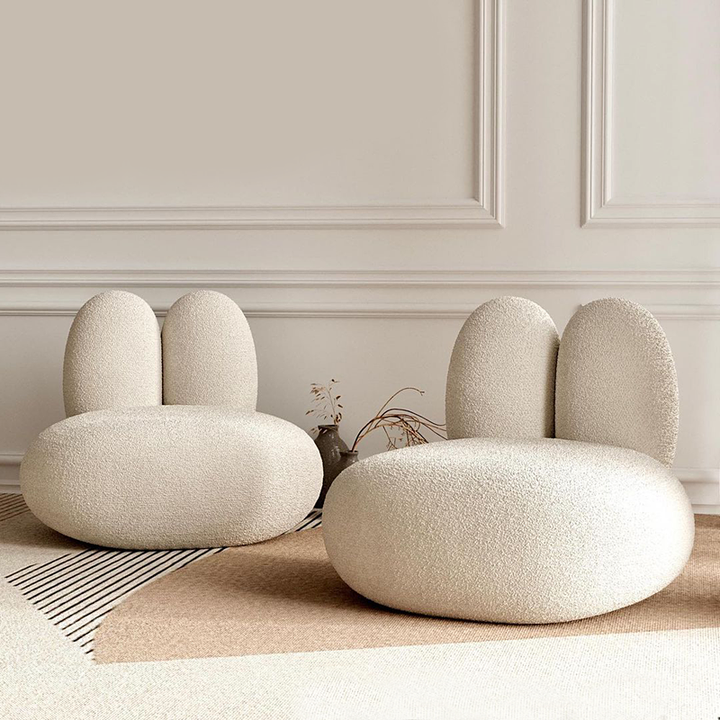 Buy farmhouse furniture La Vista Curved Mediterranean Coast Lamb Sofa - Modern Cottage Farmhouse Furniture