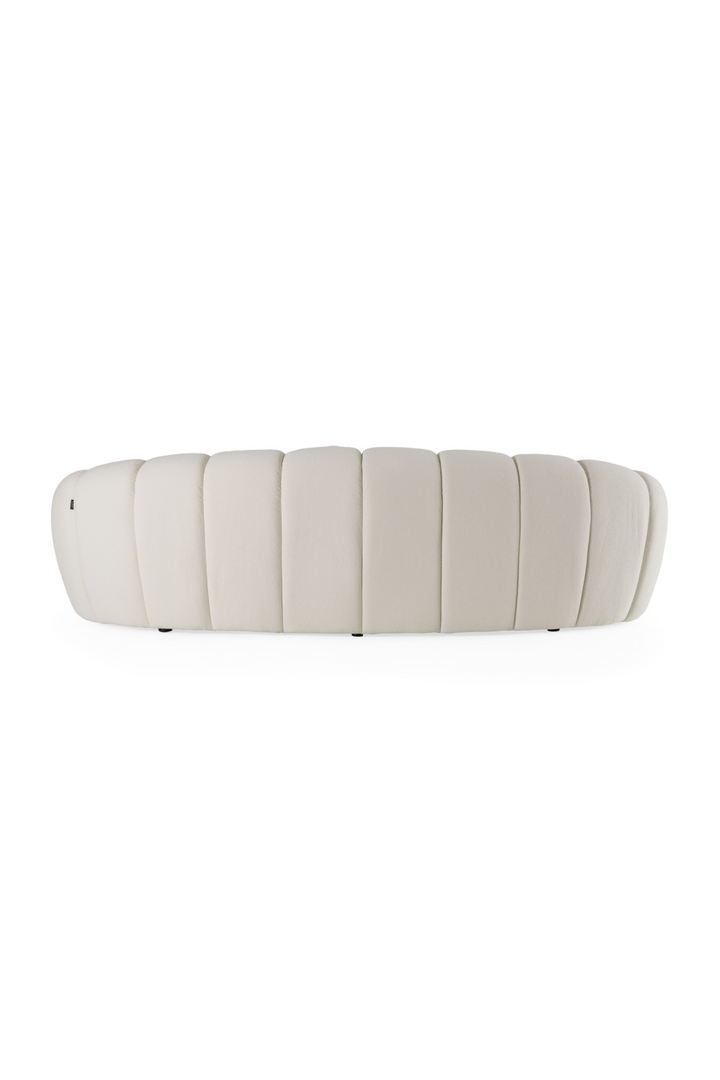Buy farmhouse furniture Le Lia • White Modern Mediterranean Italian Hexagonal-Tufted Curved Sofa - Modern Cottage Farmhouse Furniture