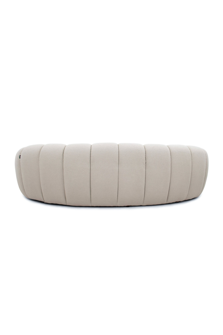 Buy farmhouse furniture Le Lia • White Modern Mediterranean Italian Hexagonal-Tufted Curved Sofa - Modern Cottage Farmhouse Furniture