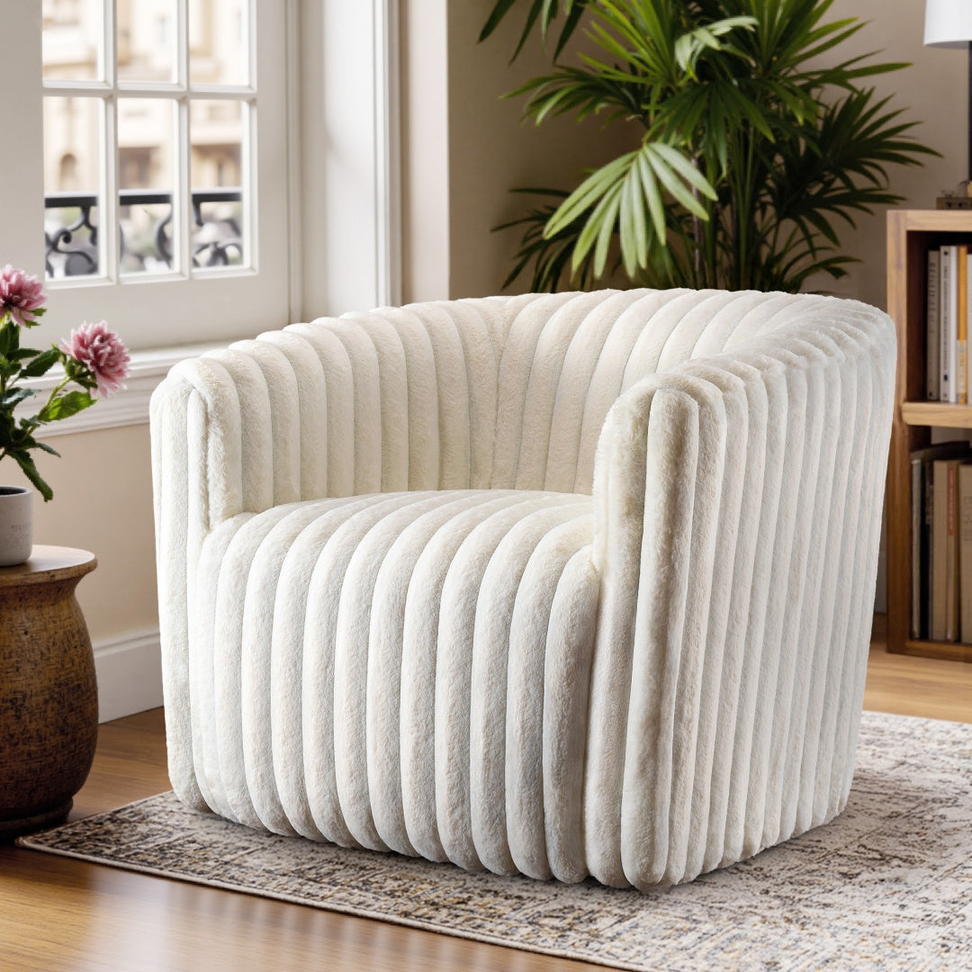 Buy farmhouse furniture Rotating Modern White Contemporary Accent Chair - Modern Cottage Farmhouse Furniture