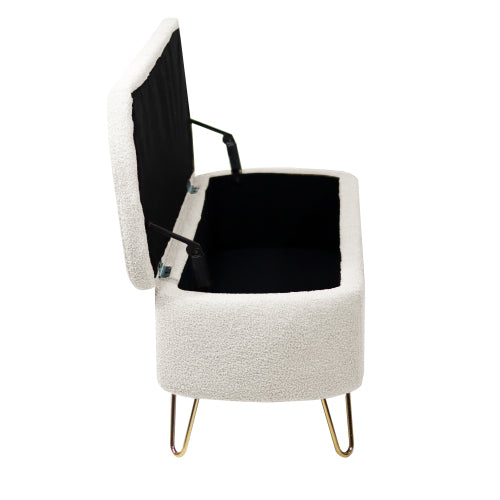 Buy farmhouse furniture Ivory White Mediterranean Farmhouse Bedside Storage Footstool - Modern Cottage Farmhouse Furniture