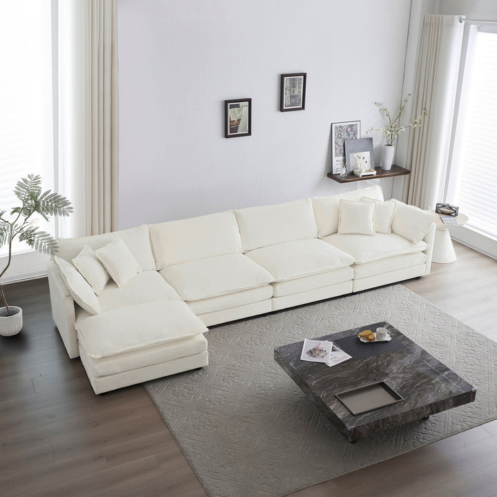 Buy farmhouse furniture White Lily • Chenille Cottage American Farmhouse Style Sofa Couch - Modern Cottage Farmhouse Furniture
