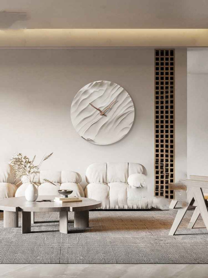 Buy farmhouse furniture The Heureux Minimalist Luxury Crystal Porcelain Wall Clock - Modern Cottage Farmhouse Furniture