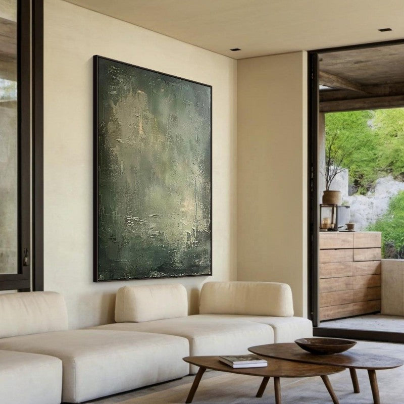 Buy farmhouse furniture Ravello Olive Green Mediterranean Abstract Wall Piece - Modern Cottage Farmhouse Furniture
