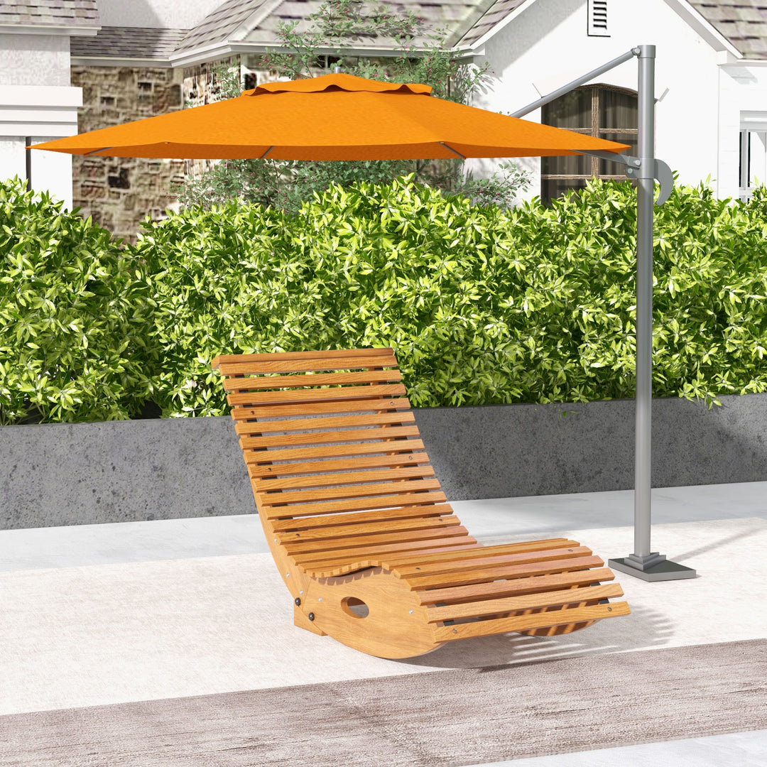 Buy farmhouse furniture Outdoor S-Shape Rocking Chair | Fir &amp; Pine Wood Modern Farmhouse Porch Rocker | 264 lb Capacity - Modern Cottage Farmhouse Furniture