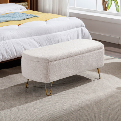 Buy farmhouse furniture Ivory White Mediterranean Farmhouse Bedside Storage Footstool - Modern Cottage Farmhouse Furniture