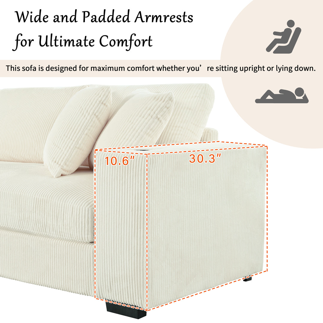 Buy farmhouse furniture White Oak • White Modern Cottage American Farmhouse Style Sofa Couch - Modern Cottage Farmhouse Furniture