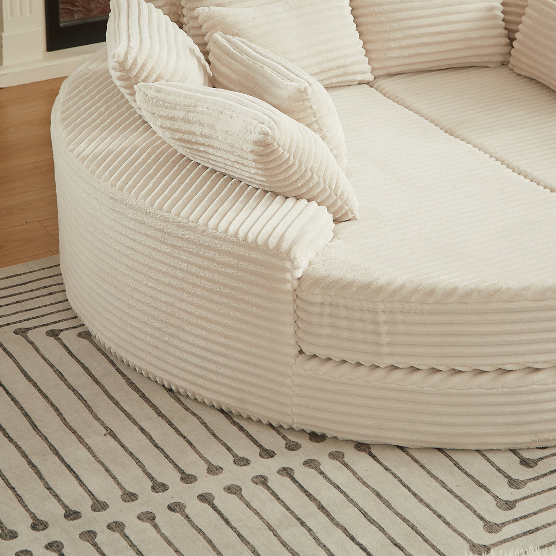 Buy farmhouse furniture Large Circle Circular Modern Farmhouse Contemporary Italian Circle Sofa Bed - Modern Cottage Farmhouse Furniture