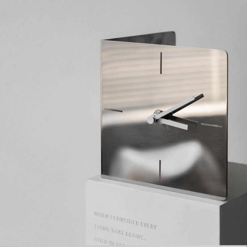 Buy farmhouse furniture The Aurillac | Opulent Modern Mirror Desk Clock - Modern Cottage Farmhouse Furniture