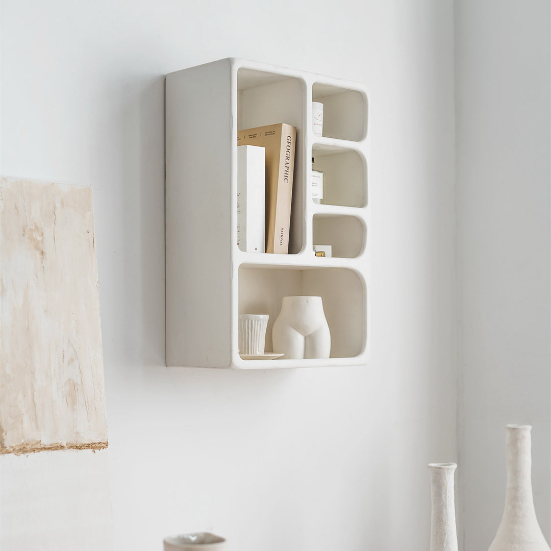 Buy farmhouse furniture Santorini Mediterranean Contemporary Wall Storage Floating Shelve - Modern Cottage Farmhouse Furniture