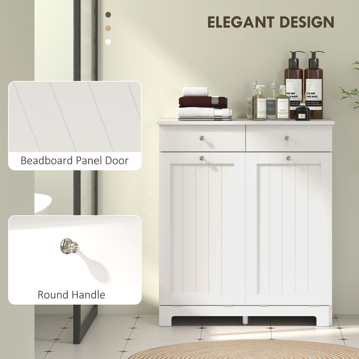 Buy farmhouse furniture Magnolia Ridge White Farmhouse Mediterranean Laundry Basket Hamper Cabinet - Modern Cottage Farmhouse Furniture