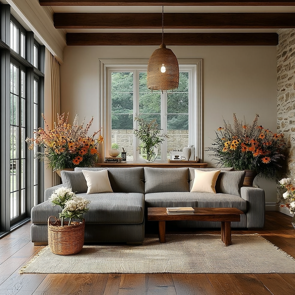 Buy farmhouse furniture Slate Barn • Grey Modern Cottage American Farmhouse Style Sofa Couch - Modern Cottage Farmhouse Furniture