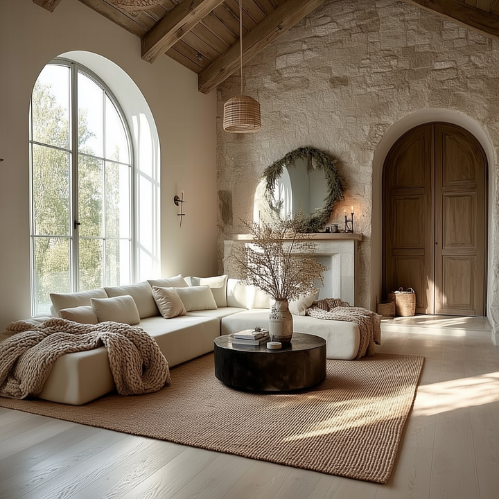 Buy farmhouse furniture The Casa Bianca • Modern European Farmhouse Modular L-Shaped Sofa Sectional - Modern Cottage Farmhouse Furniture