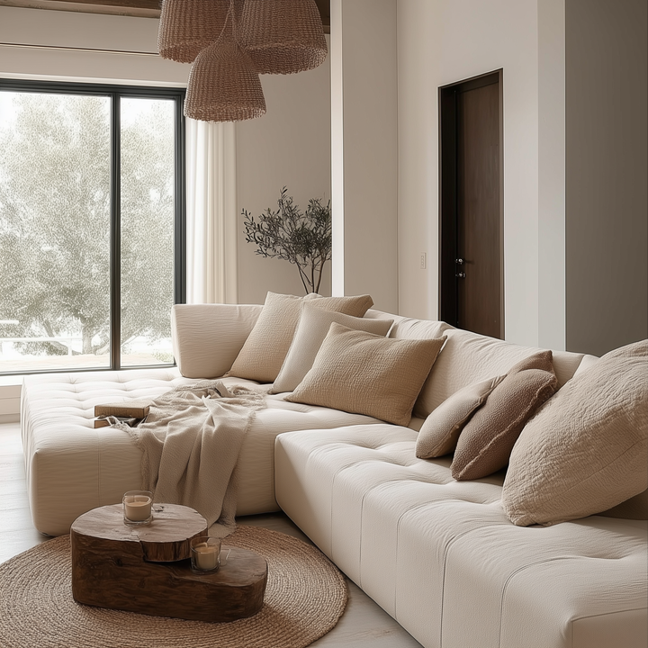 Buy farmhouse furniture The Cielo Modular Combination U-shaped Upholstered Free Combination Sofa - Modern Cottage Farmhouse Furniture
