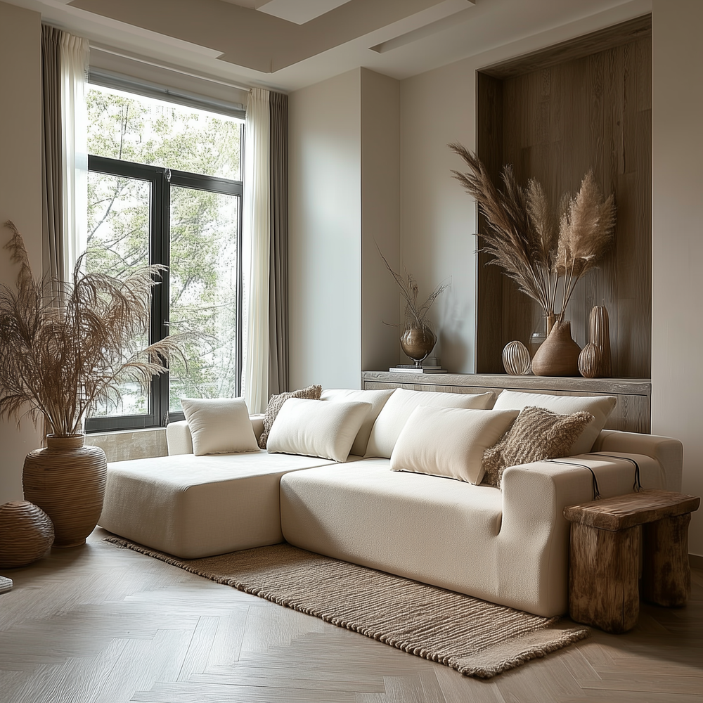 Buy farmhouse furniture The Casa Bianca • Modern European Farmhouse Modular L-Shaped Sofa Sectional - Modern Cottage Farmhouse Furniture