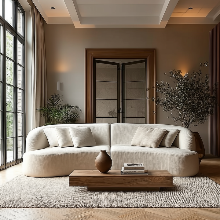 Buy farmhouse furniture White Modern European Farmhouse Style Luxury Modern Cloud Plush Sectional Sofa - Modern Cottage Farmhouse Furniture