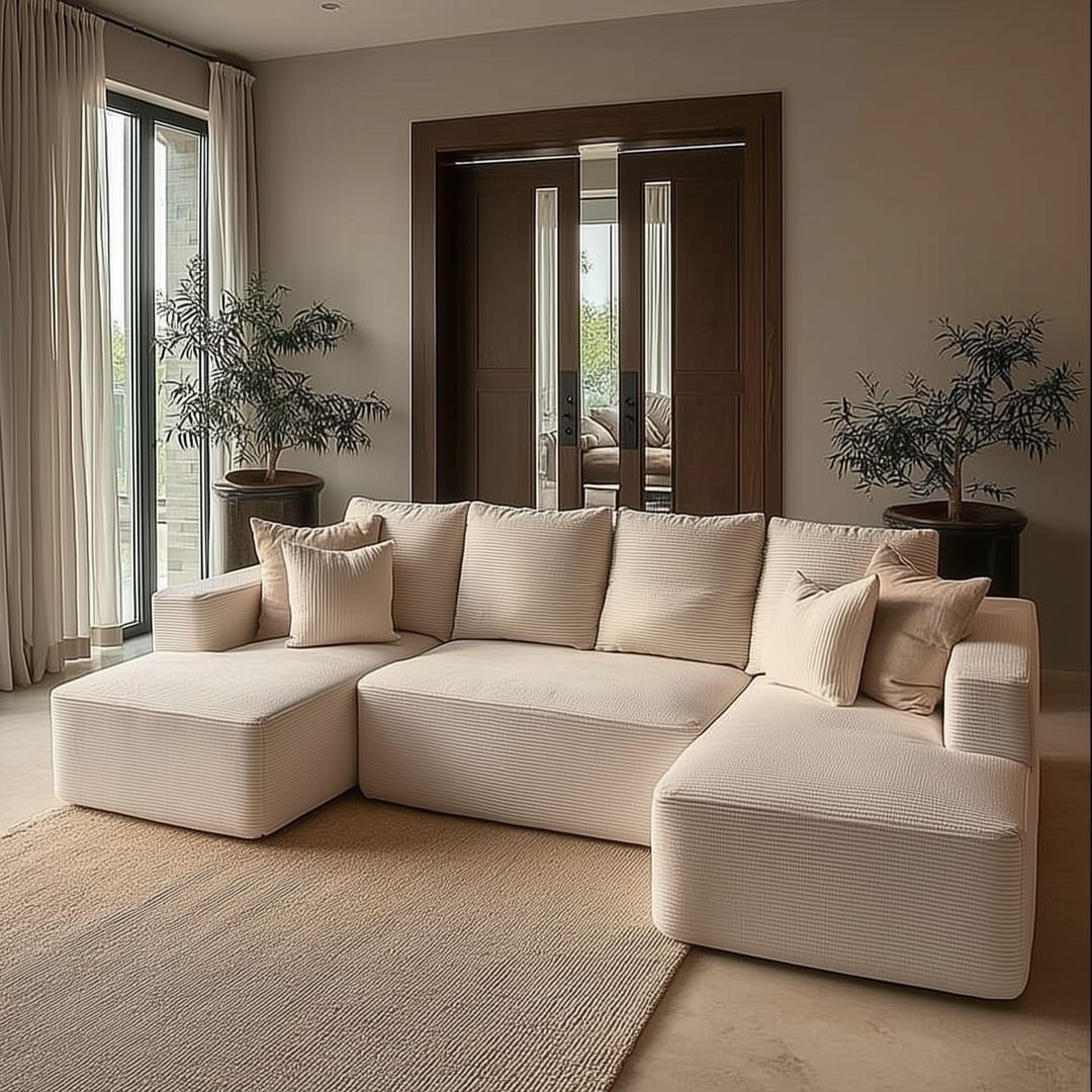 Buy farmhouse furniture Modular U Shaped Mediterranean Farmhouse Sectional Sofa - Modern Cottage Farmhouse Furniture