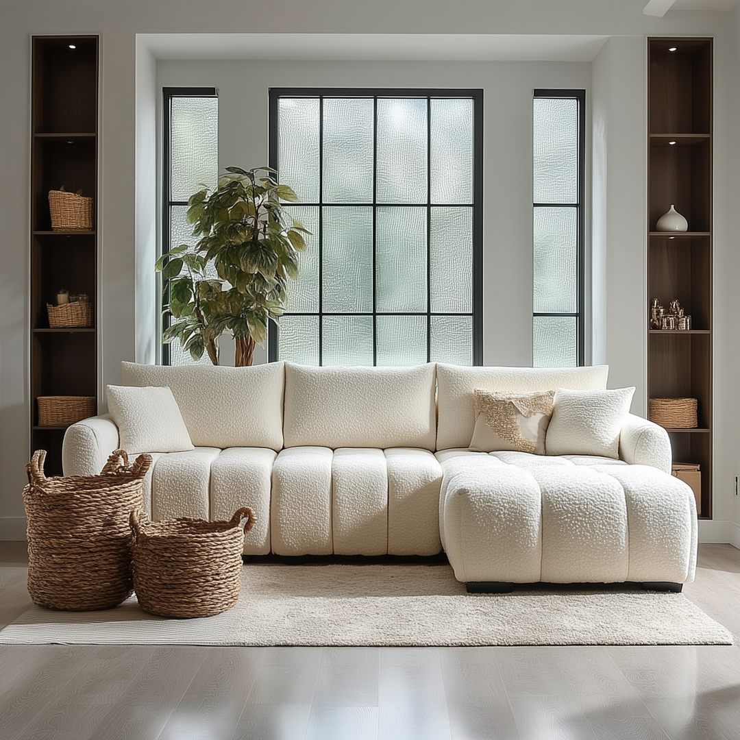 Buy farmhouse furniture Marbella Grande Mediterranean Modular Contemporary Lounge L-shape Sofa Sectional - Modern Cottage Farmhouse Furniture