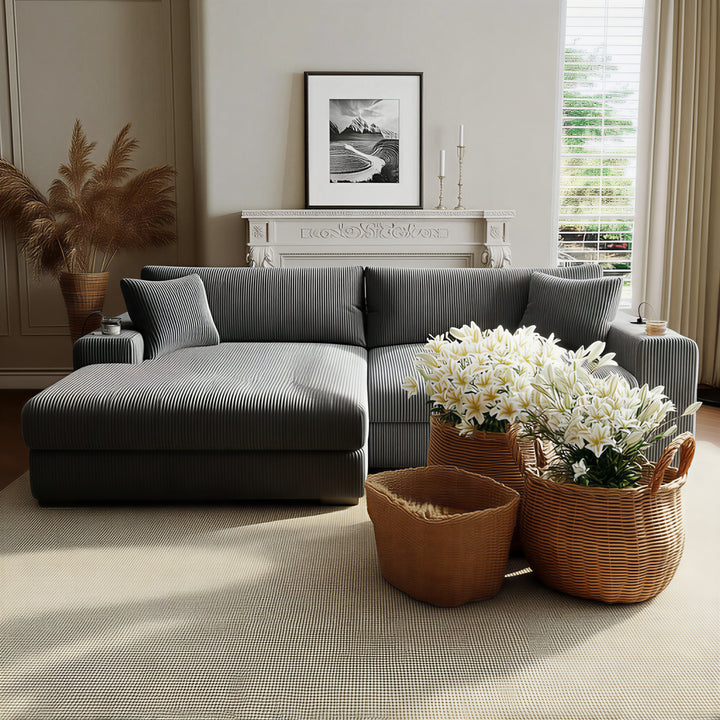 Buy farmhouse furniture Slate Barn • Grey Modern Cottage American Farmhouse Style Sofa Couch - Modern Cottage Farmhouse Furniture