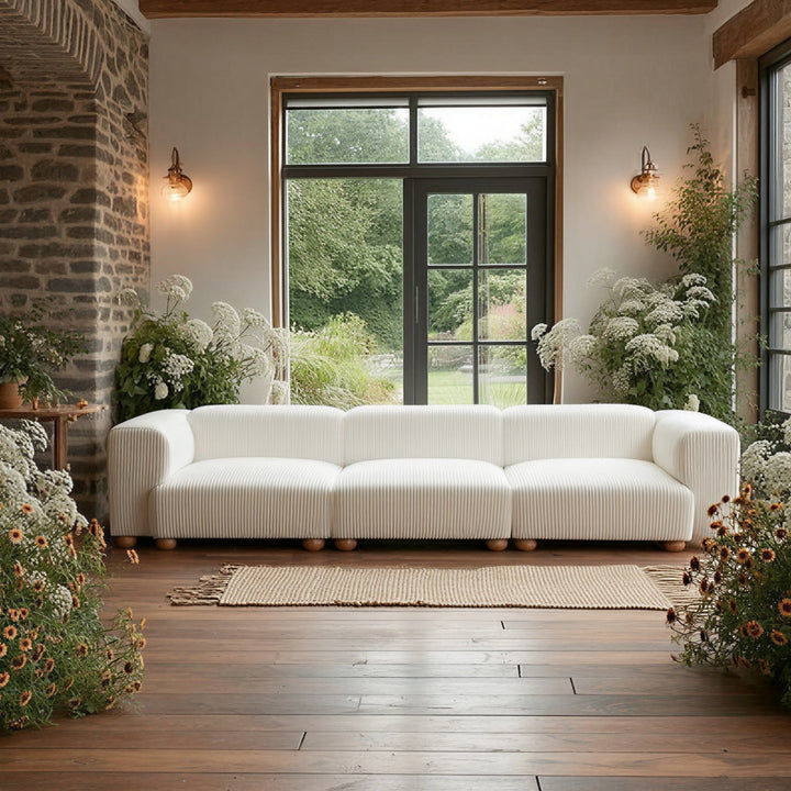Buy farmhouse furniture Tayte White European Farmhouse Style Sofa Couch Sectional Daybed - Modern Cottage Farmhouse Furniture