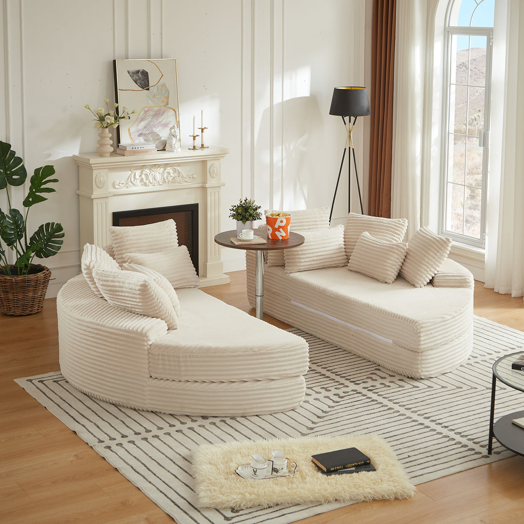 Buy farmhouse furniture Large Circle Circular Modern Farmhouse Contemporary Italian Circle Sofa Bed - Modern Cottage Farmhouse Furniture