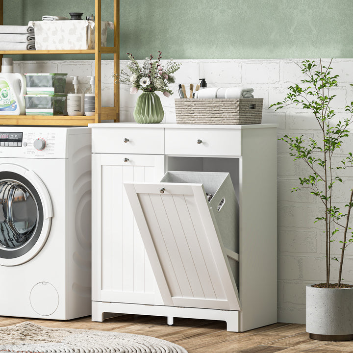 Buy farmhouse furniture Magnolia Ridge White Farmhouse Mediterranean Laundry Basket Hamper Cabinet - Modern Cottage Farmhouse Furniture