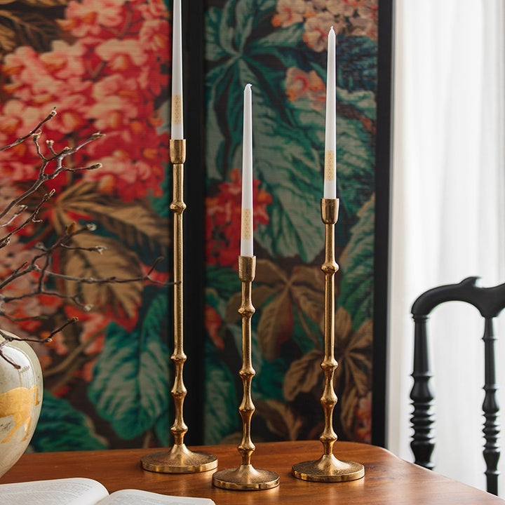Buy farmhouse furniture Tall Elegant Mediterranean European Candlestick Holder - Modern Cottage Farmhouse Furniture
