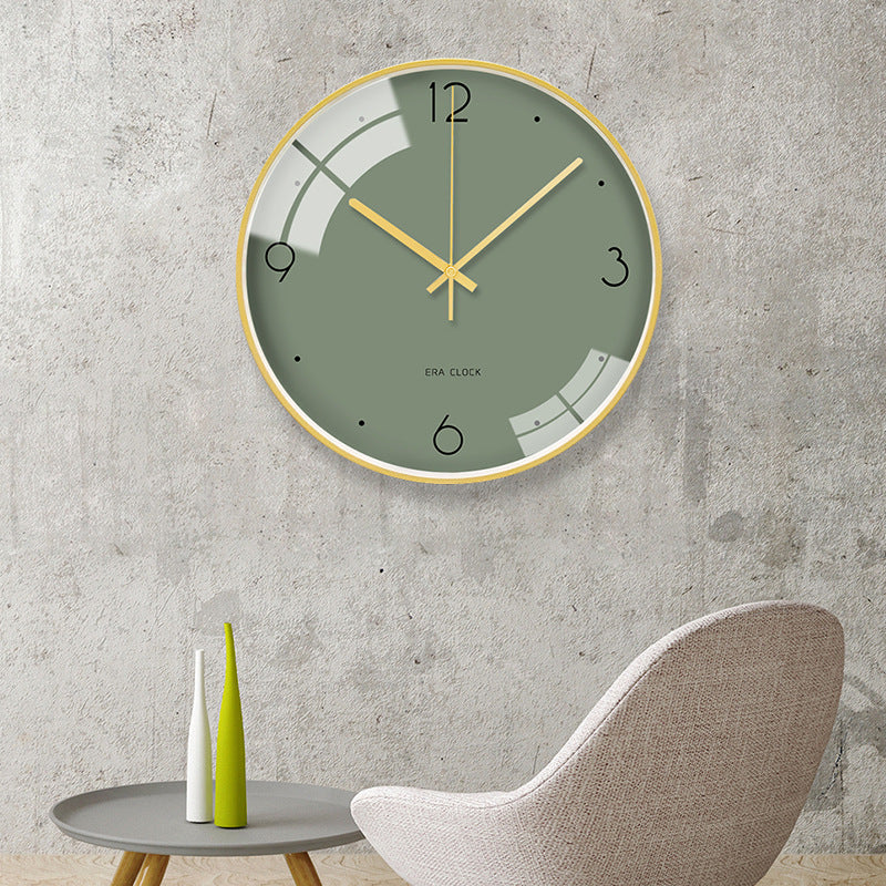Buy farmhouse furniture Amore Gold Luxury Wall Clock | Silent Sweep Mediterranean Classical | 12" Round - Modern Cottage Farmhouse Furniture