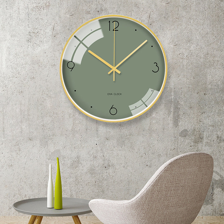 Buy farmhouse furniture Amore Gold Luxury Wall Clock | Silent Sweep Mediterranean Classical | 12" Round - Modern Cottage Farmhouse Furniture