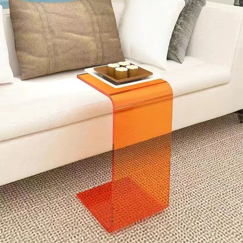 Buy farmhouse furniture The Rennes | Modern Minimalist Transparent Luxury Side Table - Modern Cottage Farmhouse Furniture