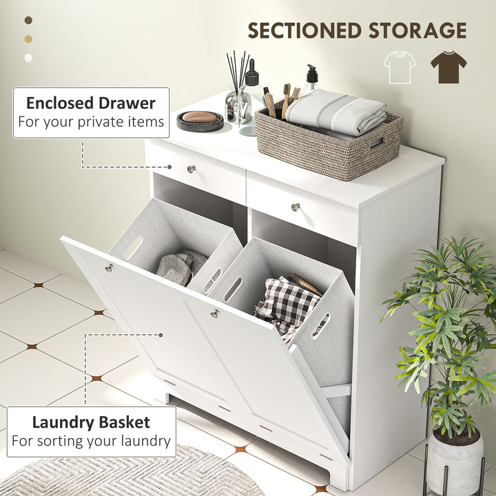 Buy farmhouse furniture Magnolia Ridge White Farmhouse Mediterranean Laundry Basket Hamper Cabinet - Modern Cottage Farmhouse Furniture