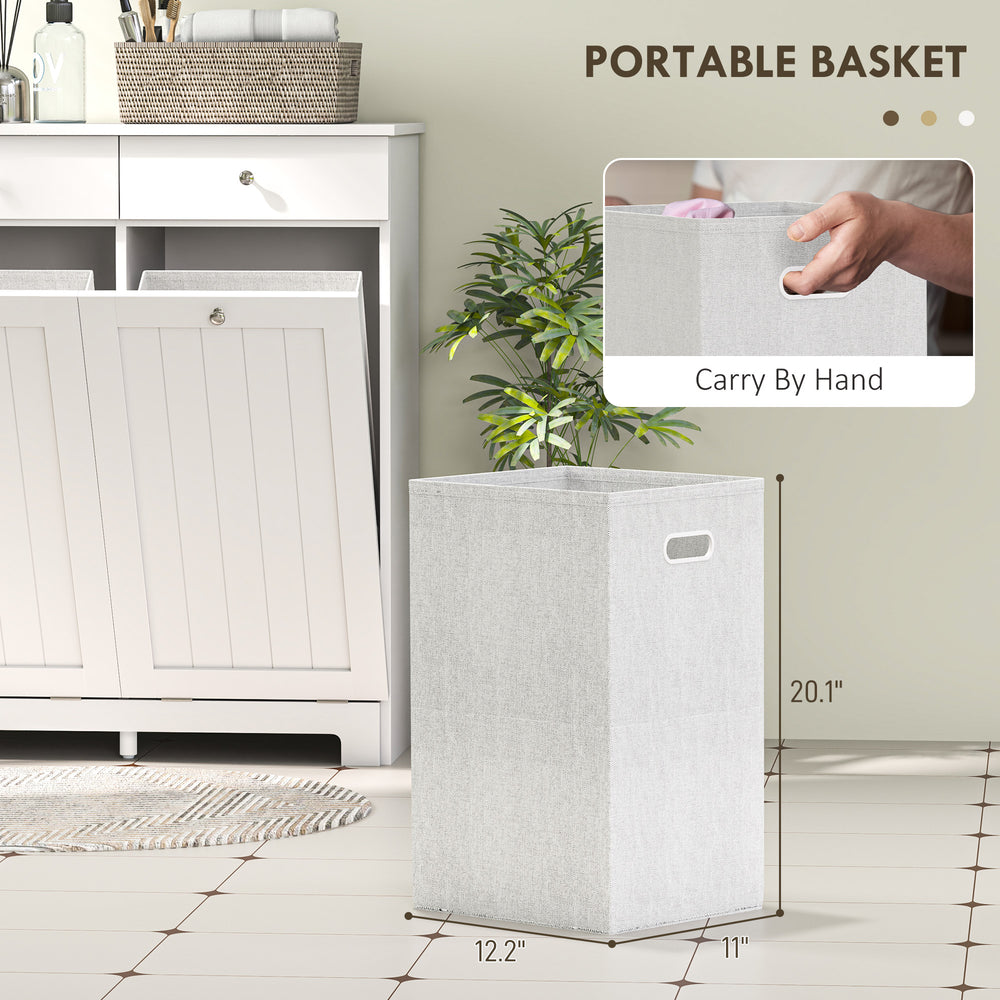 Buy farmhouse furniture Magnolia Ridge White Farmhouse Mediterranean Laundry Basket Hamper Cabinet - Modern Cottage Farmhouse Furniture