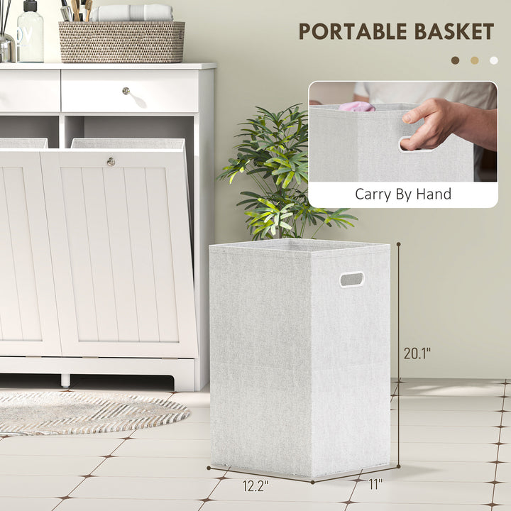 Buy farmhouse furniture Magnolia Ridge White Farmhouse Mediterranean Laundry Basket Hamper Cabinet - Modern Cottage Farmhouse Furniture